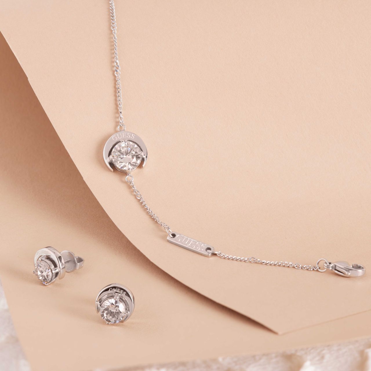 Guess stalen armband MOON PHASES