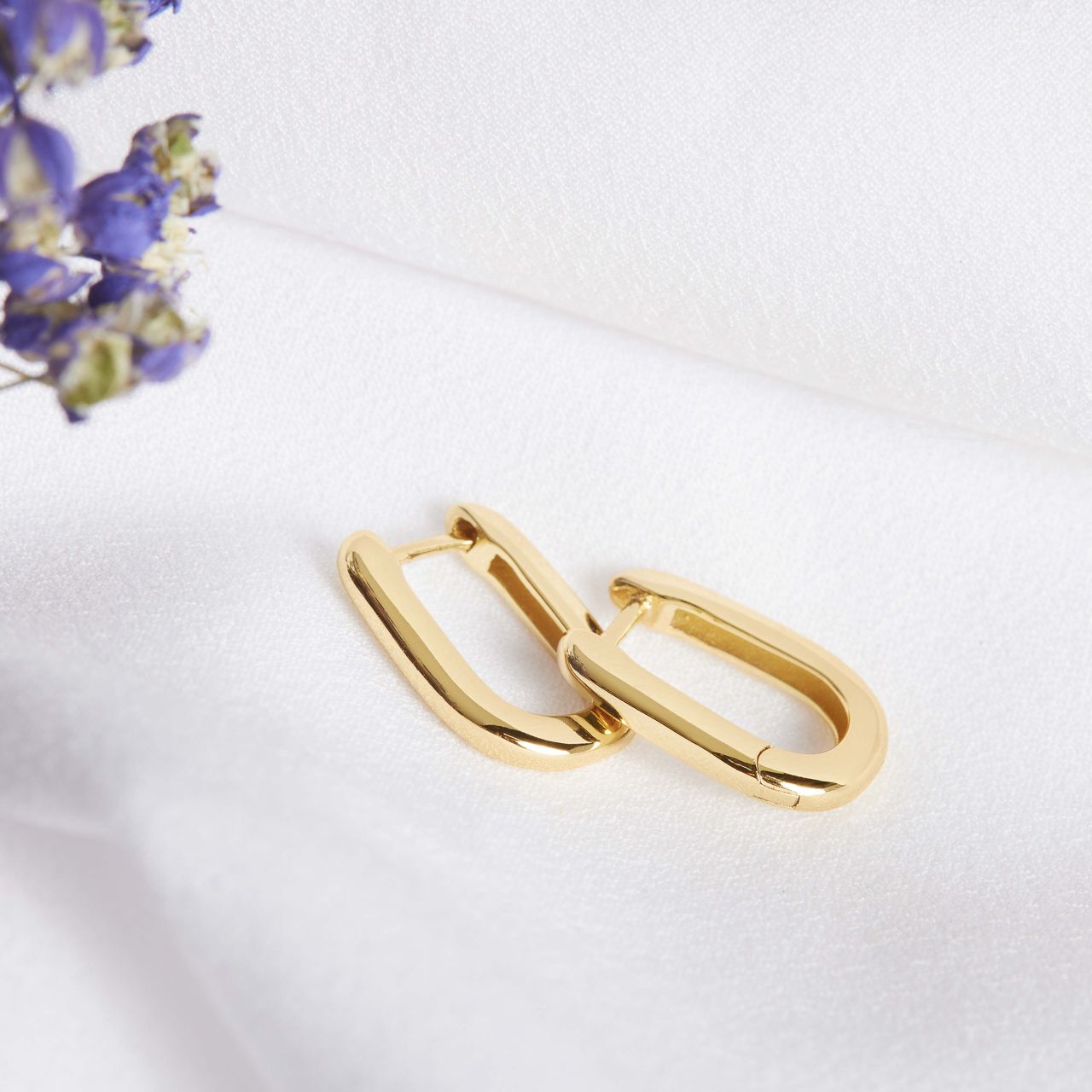Zilveren goldplated oorringen voor dames