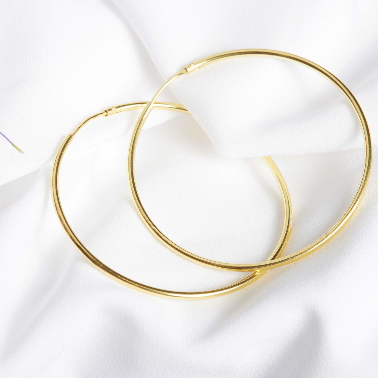 Zilveren goldplated oorringen voor dames