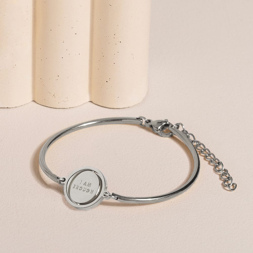 Stainless steel armband met I am enough