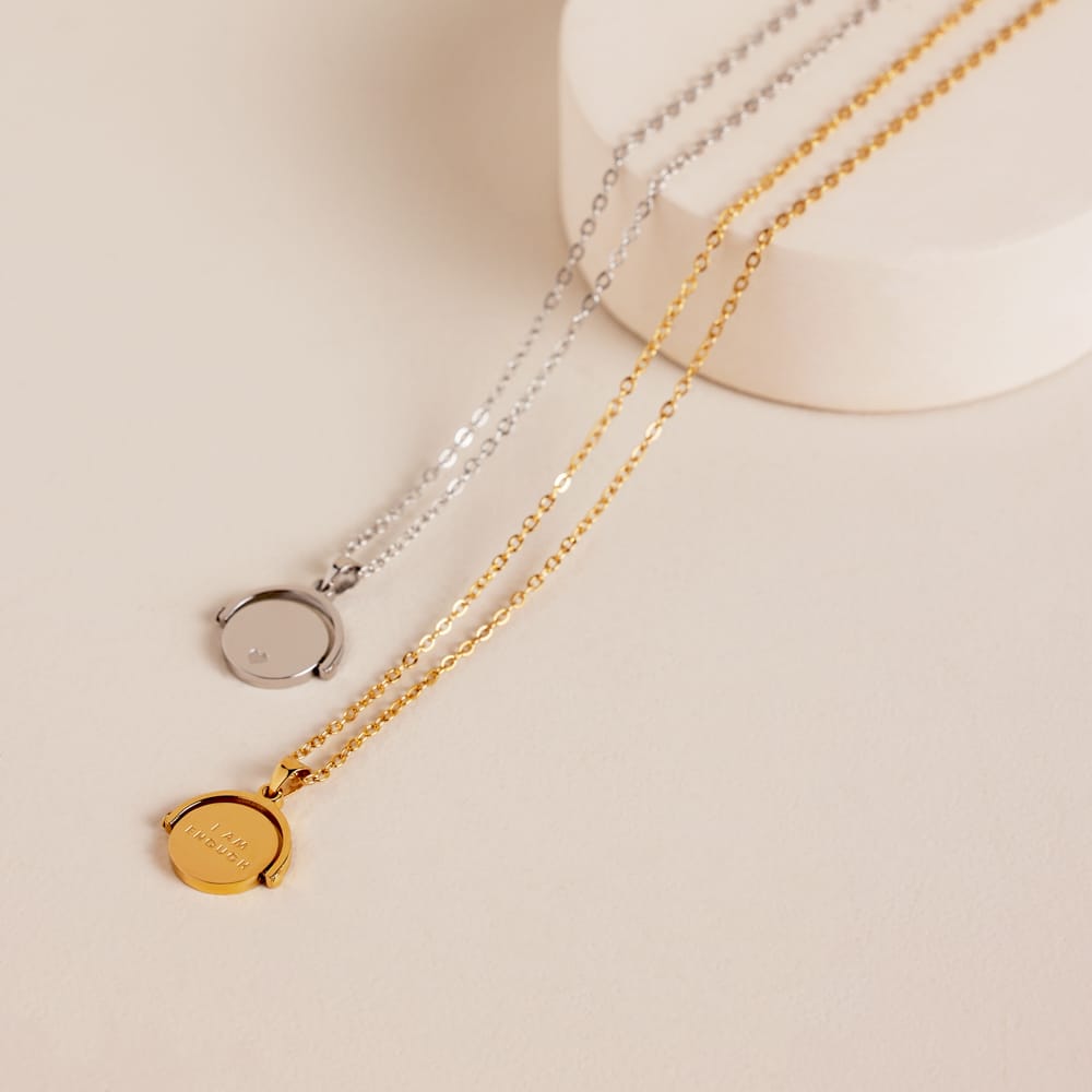 Stainless steel goldplated ketting met hanger voor dames