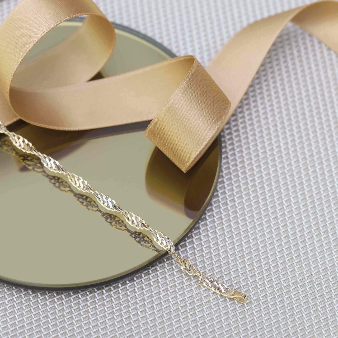 Zweifarbiges Armband, 585 Gold