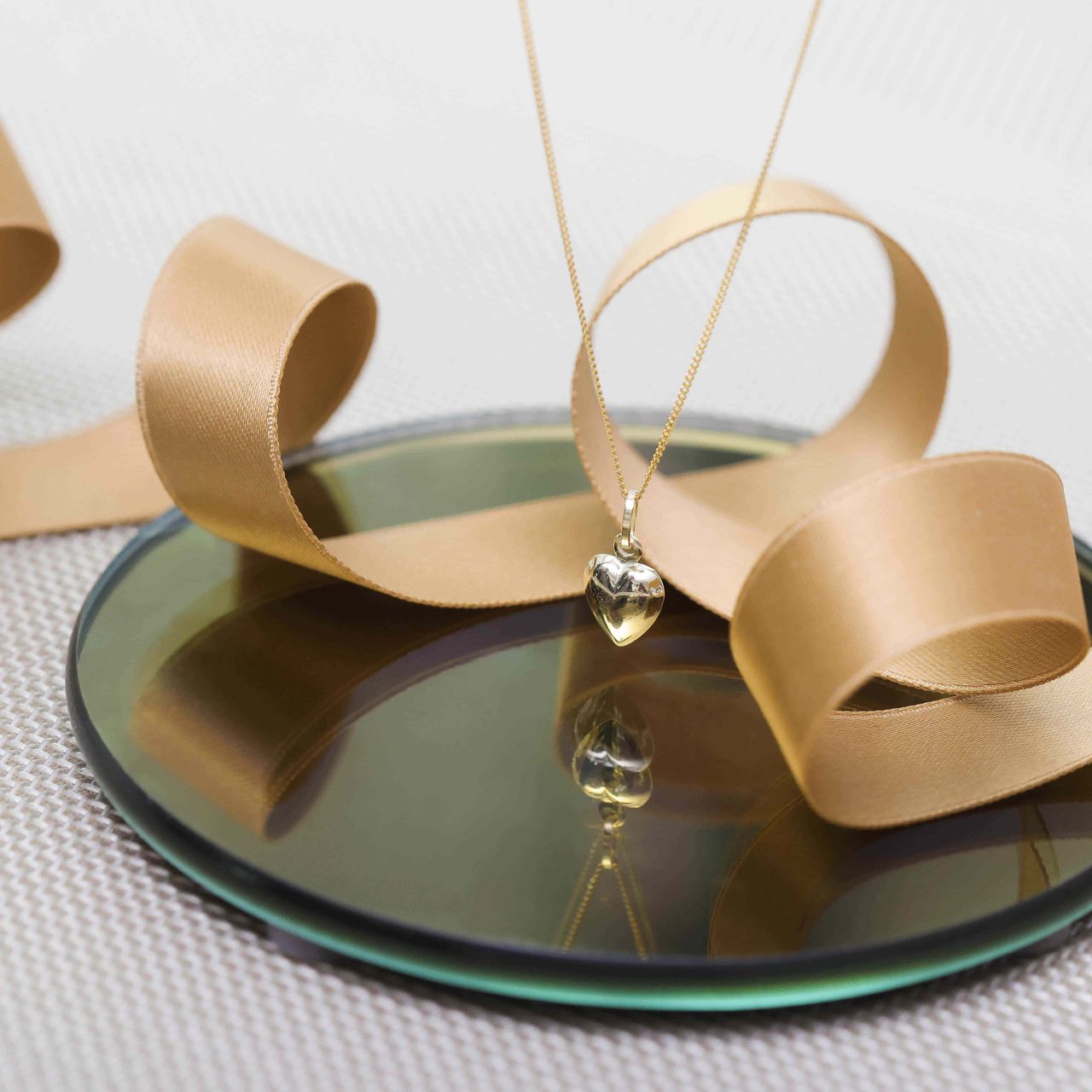 9 karaat ketting met hanger hart voor dames