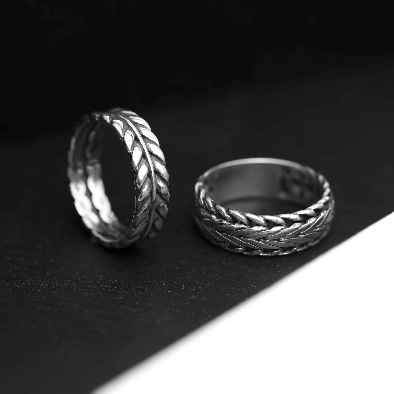 Zilveren ring blad Bali