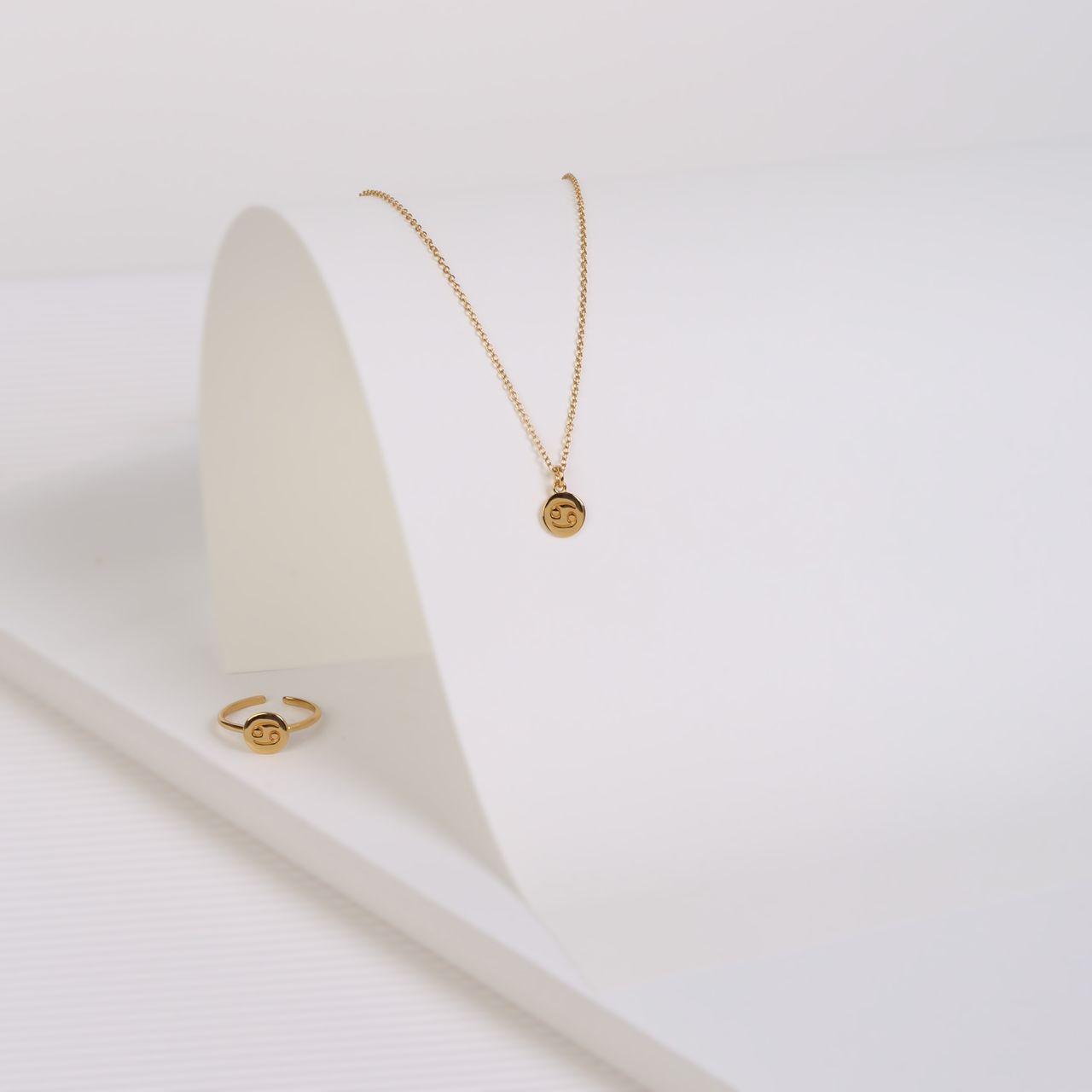 Zilveren goldplated ketting met hanger sterrenbeeld voor dames