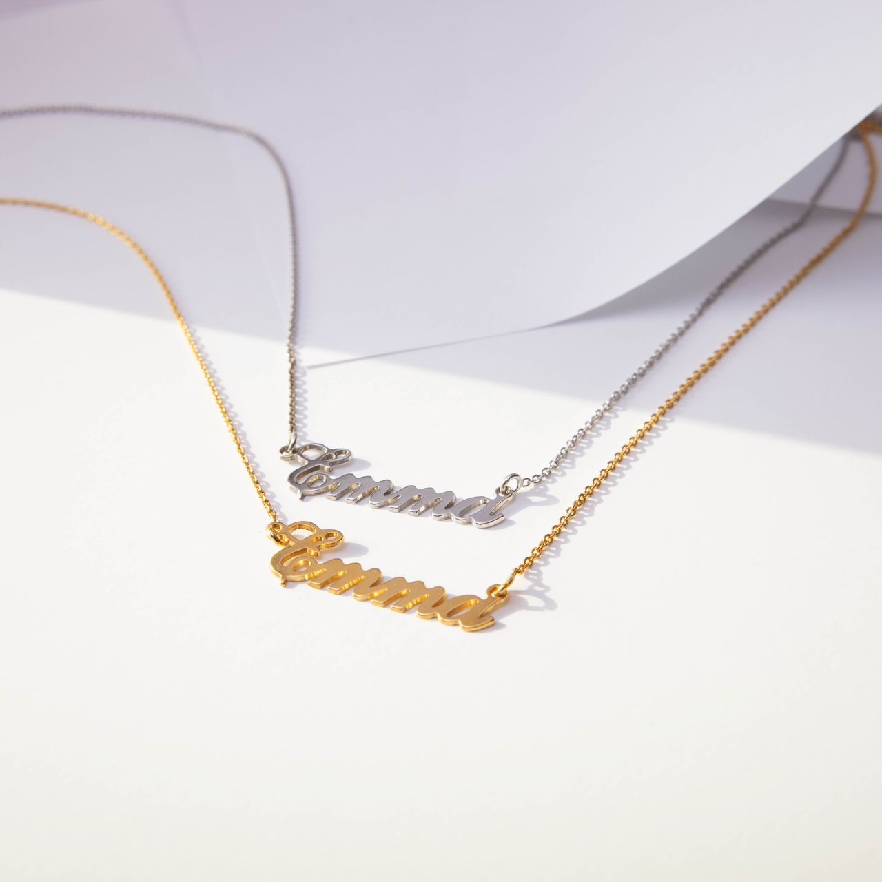 Namenskette Julia, 925 Silber, gold, small
