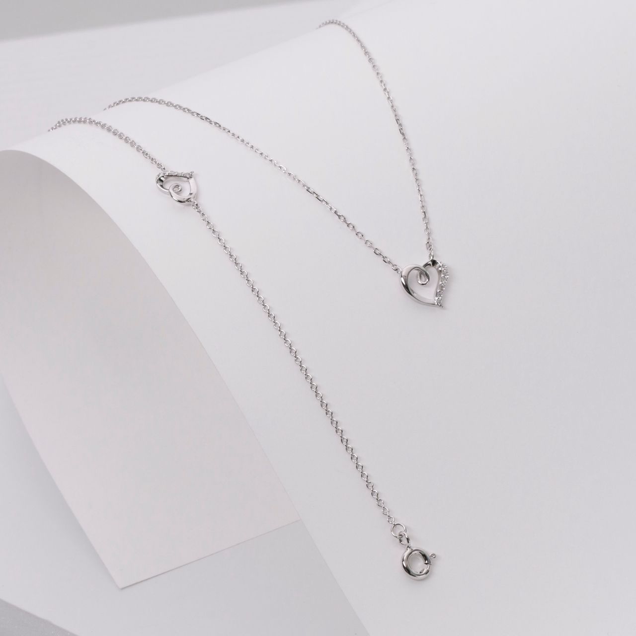 Armband, 925 Silber, Herz mit Zirkonia