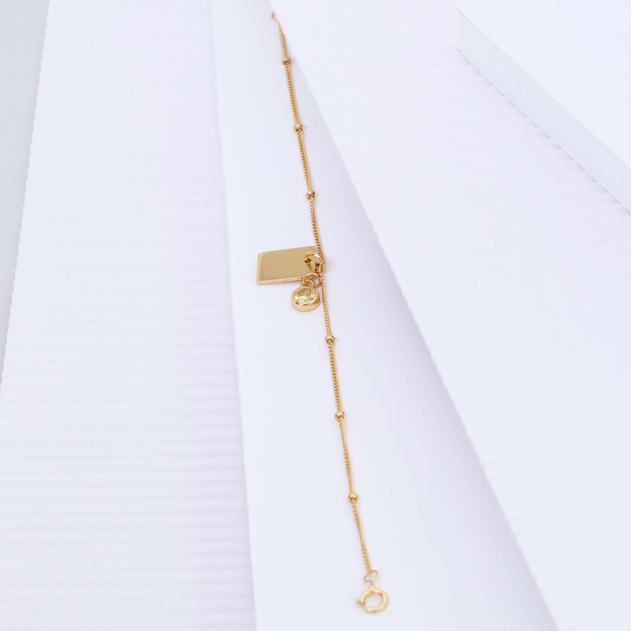 Zilveren hanger gold geboortesteen Mix&Match