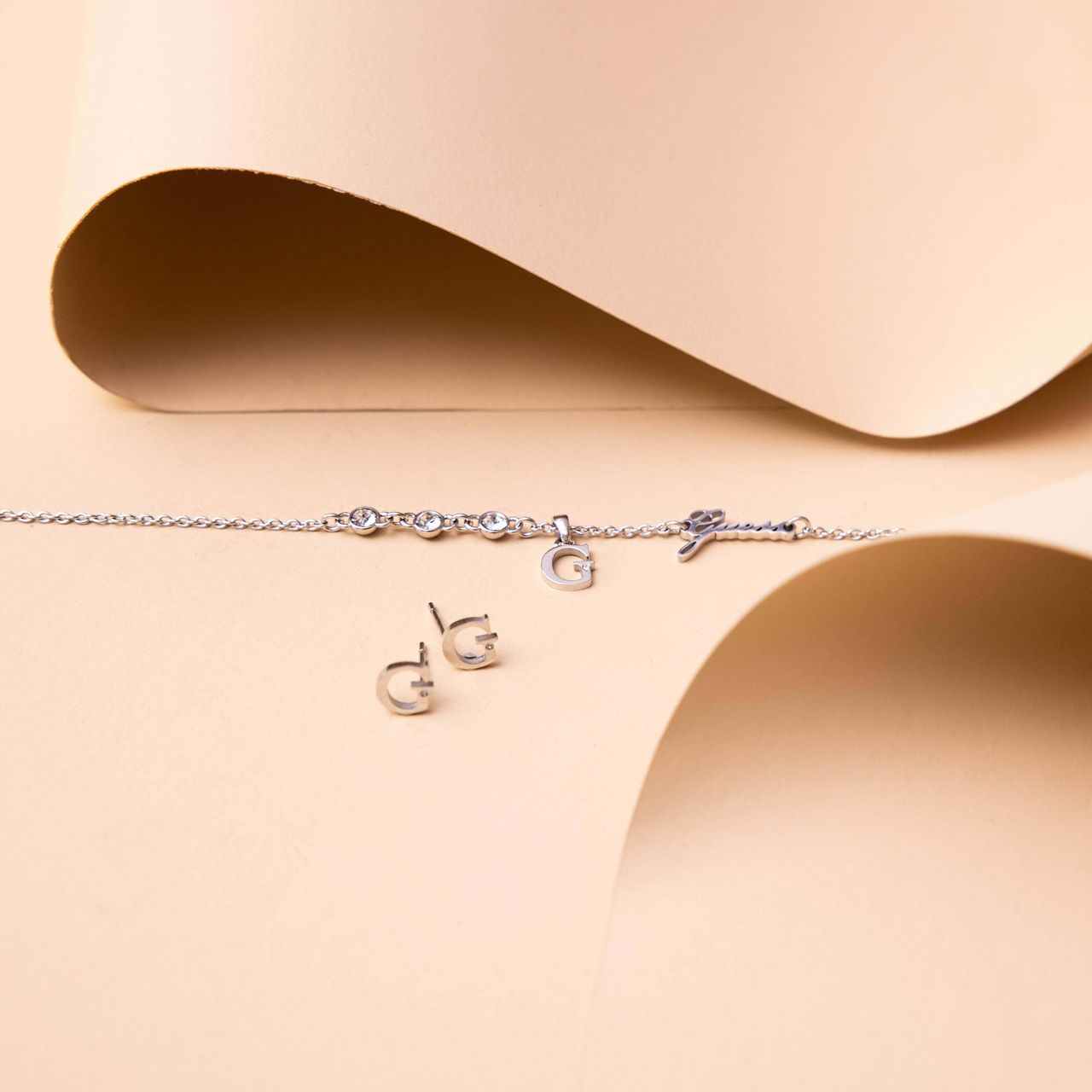Guess stalen oorbellen G GUESS MINIATURE