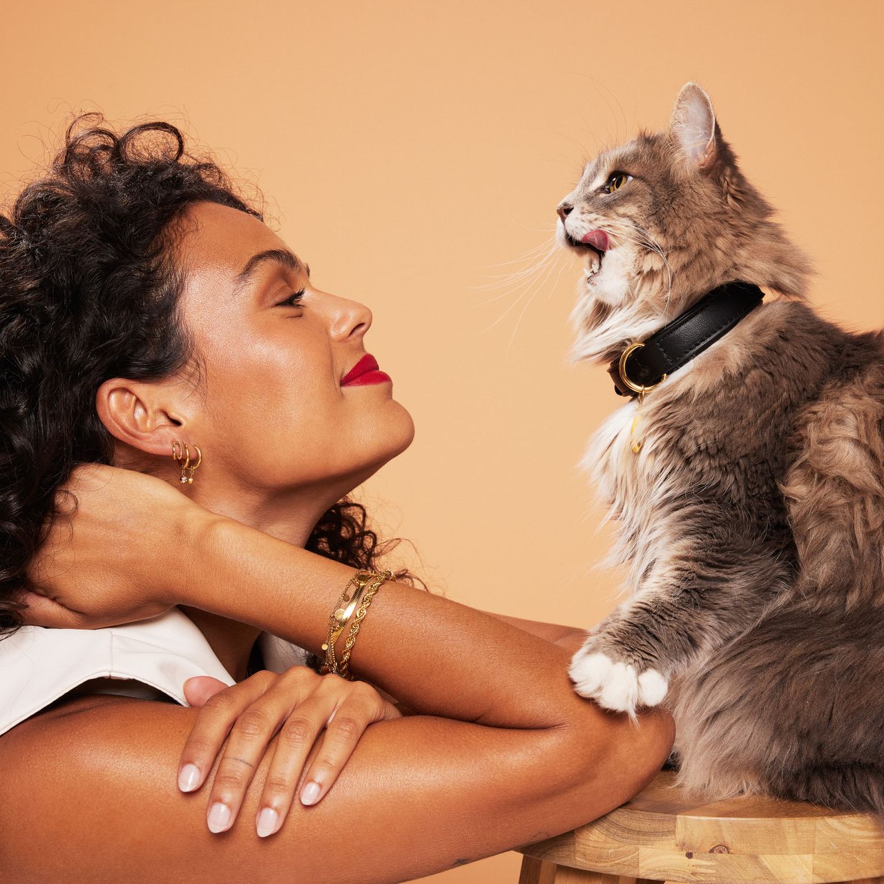 Stainless steel goldplated fantasiearmband voor dames