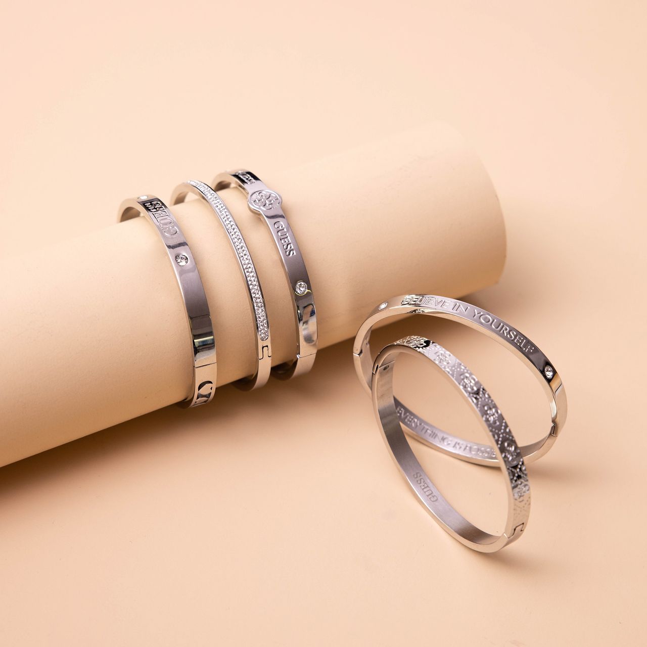 Guess Bangle, Armreif, Edelstahl, Heart