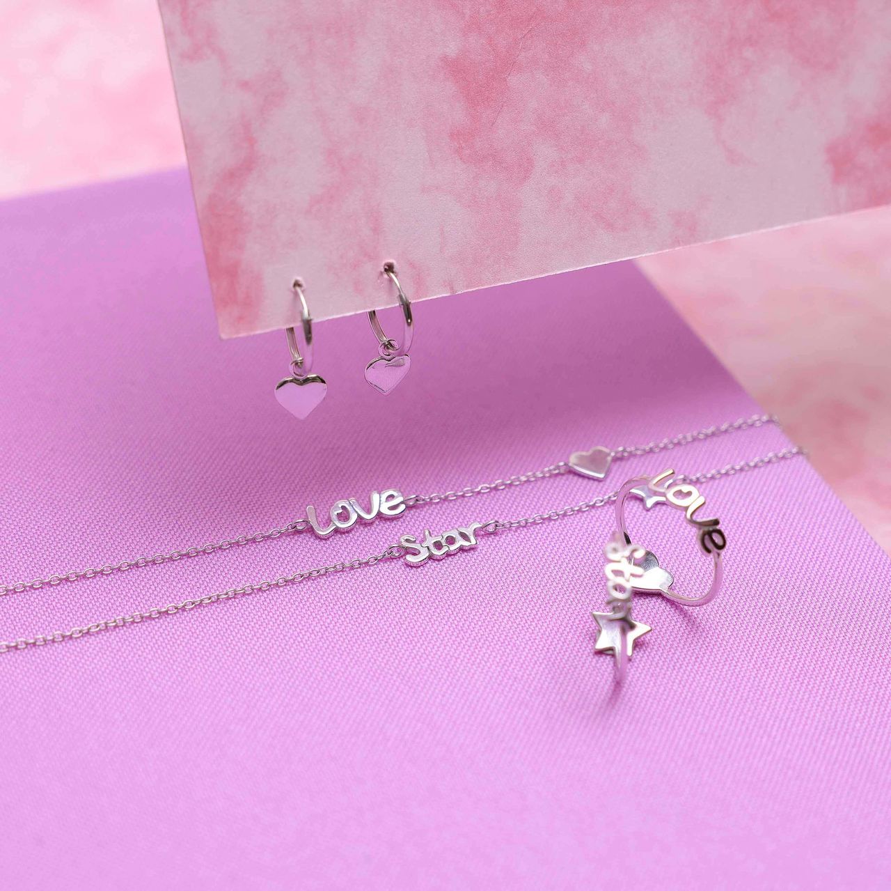 Zilveren armband star