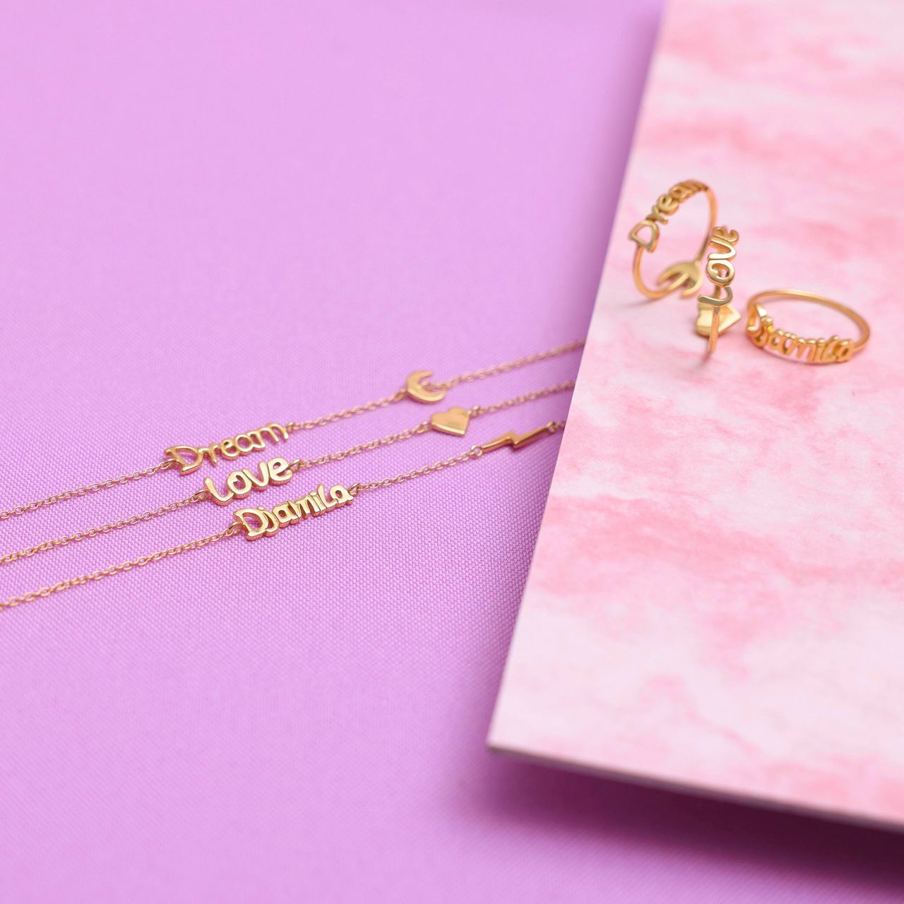 Zilveren goldplated armband moon-dream