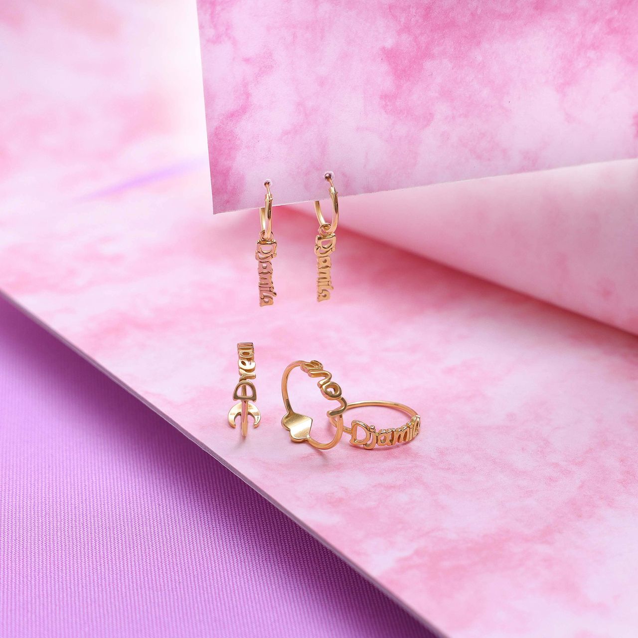 Zilveren goldplated ring heart-love