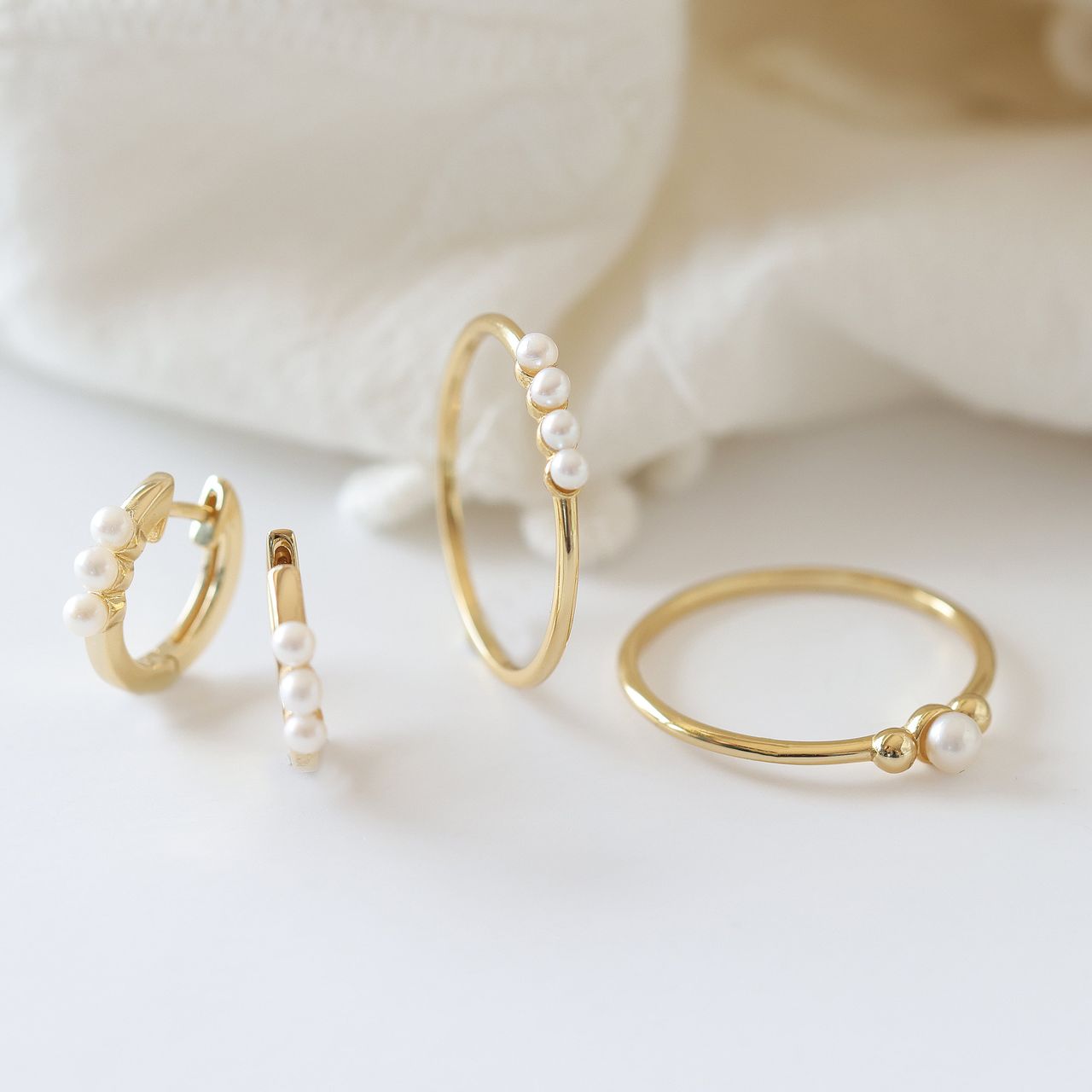 Zilveren goldplated ring zoetwaterparels
