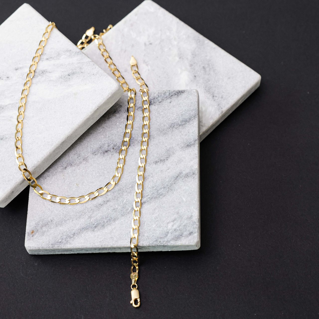 Halskette, 375 Gold, mit Gourmetglied, 4,8 mm