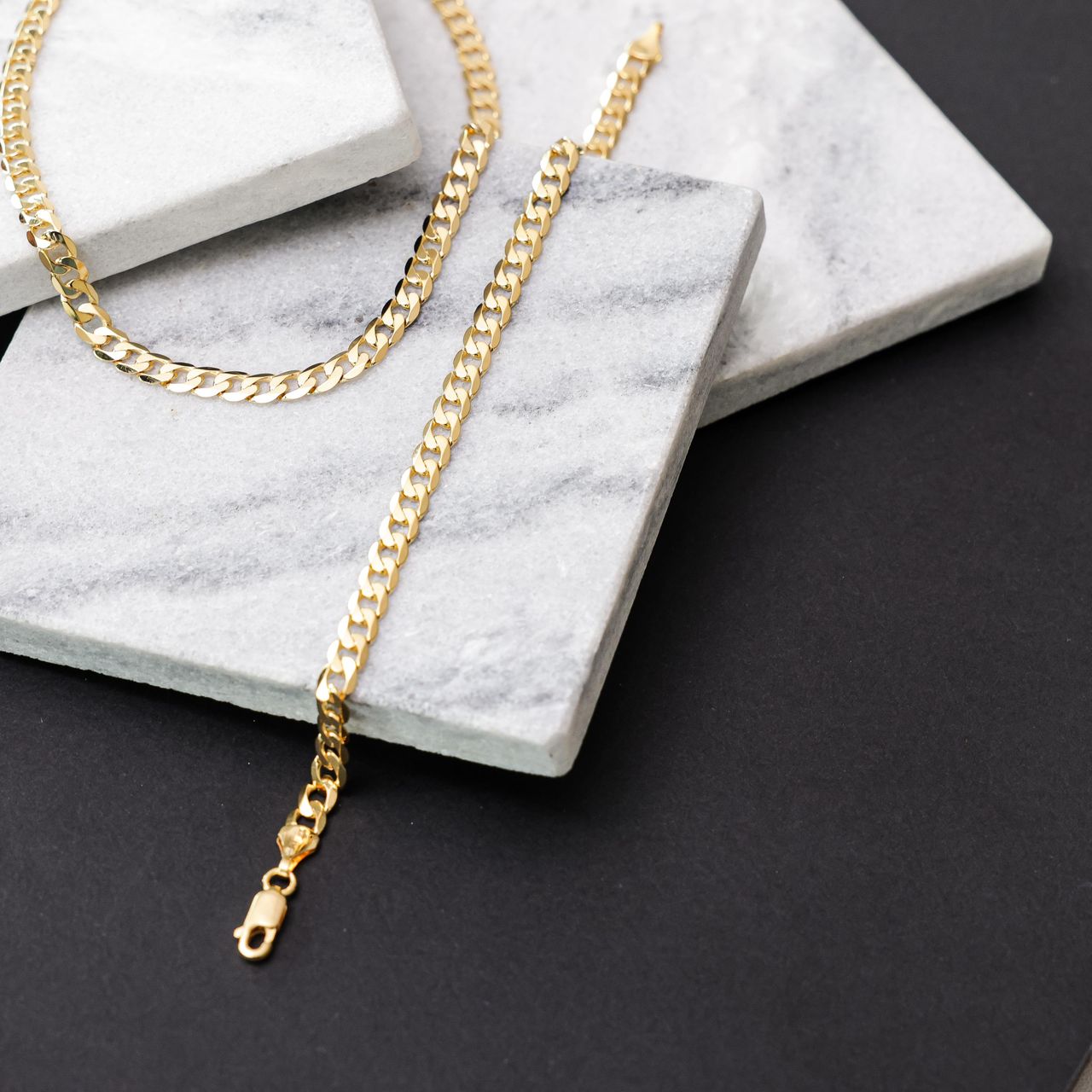 Halskette, 375 Gold, mit Gourmetglied, 5,5 mm