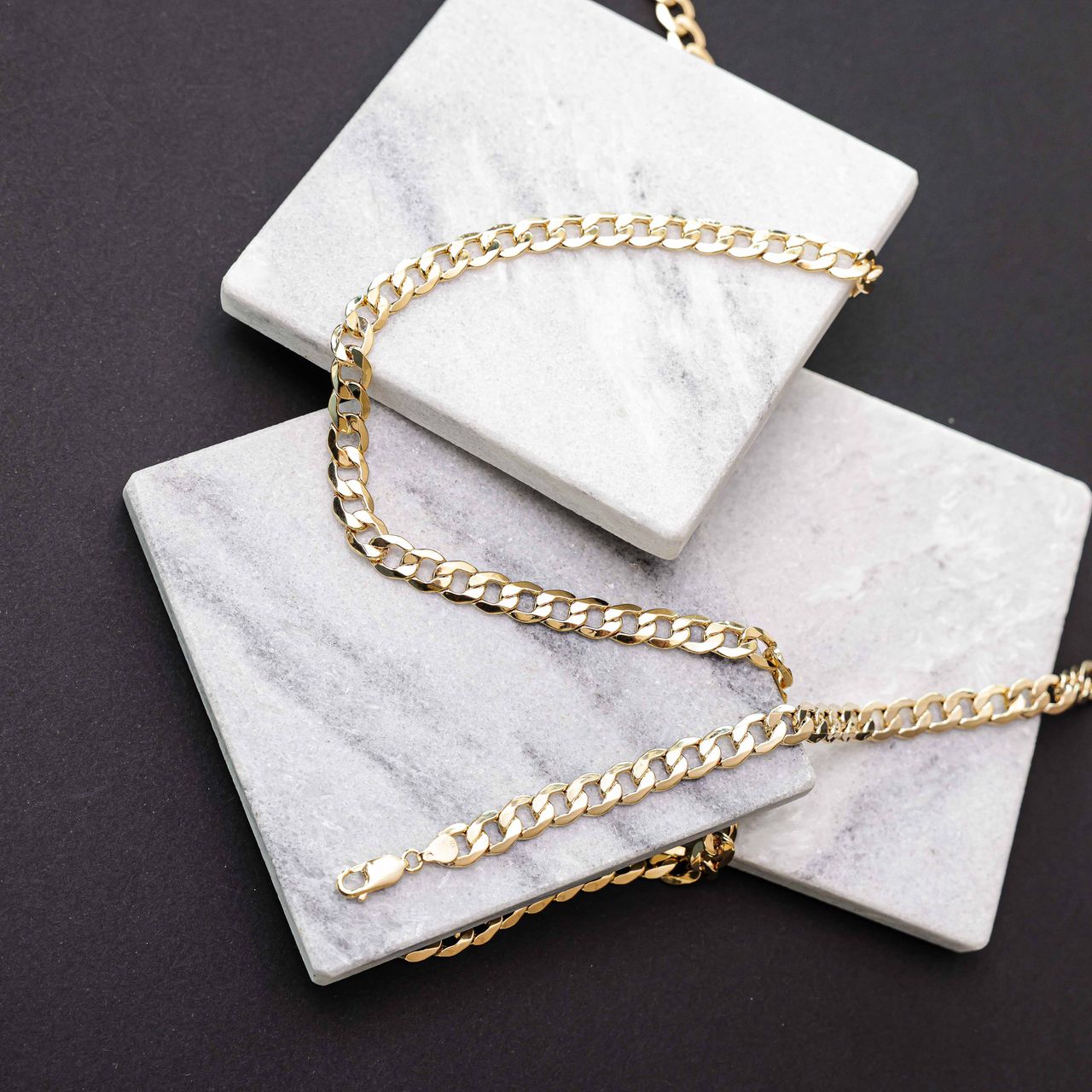 Halskette, 375 Gold, mit hohlem Gourmetglied, 7,9 mm