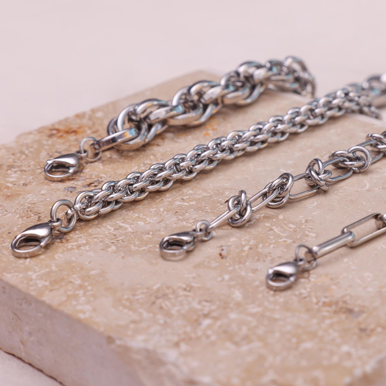 Gerecycleerd stainless steel armband anaulle