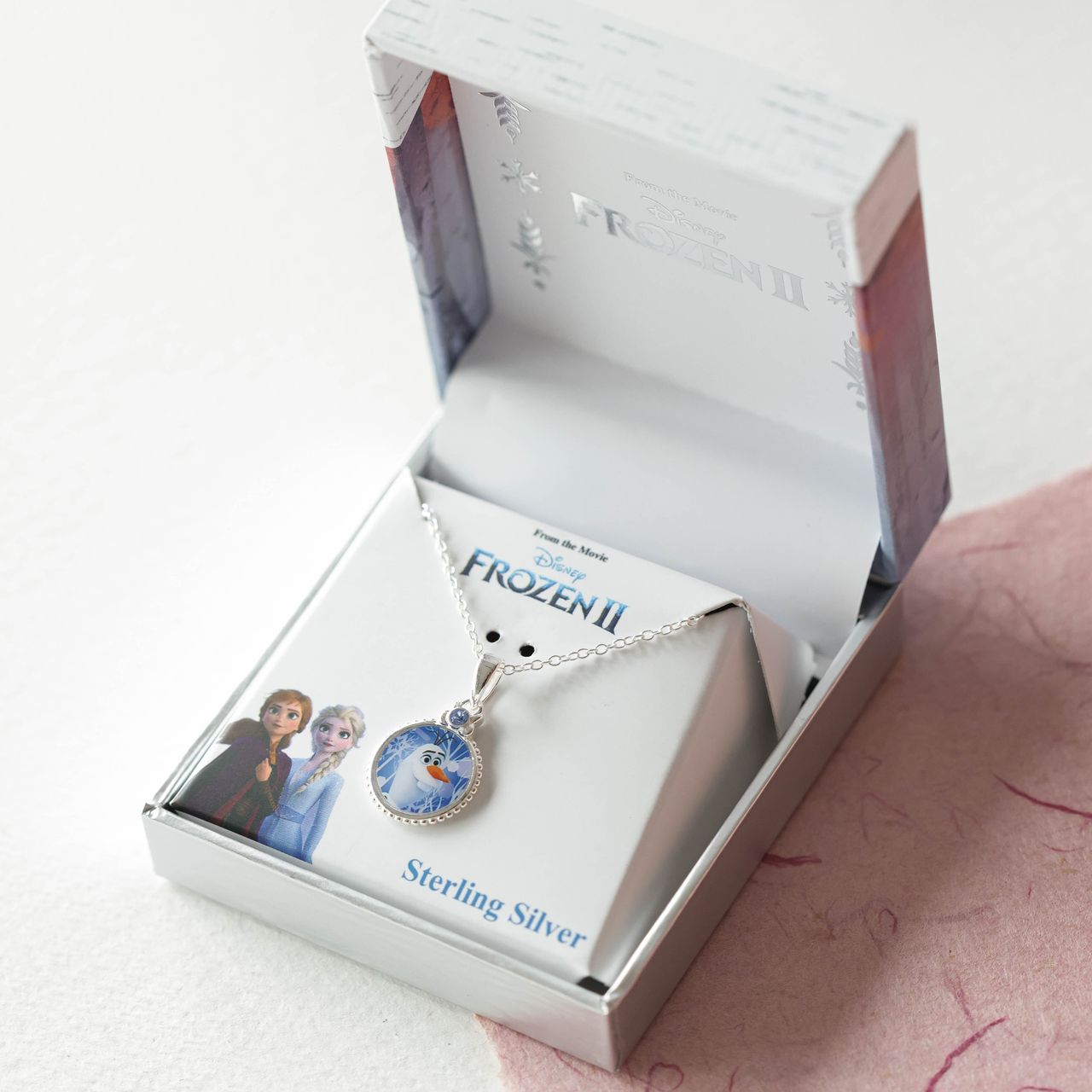 Zilveren Disney Frozen ketting kristal