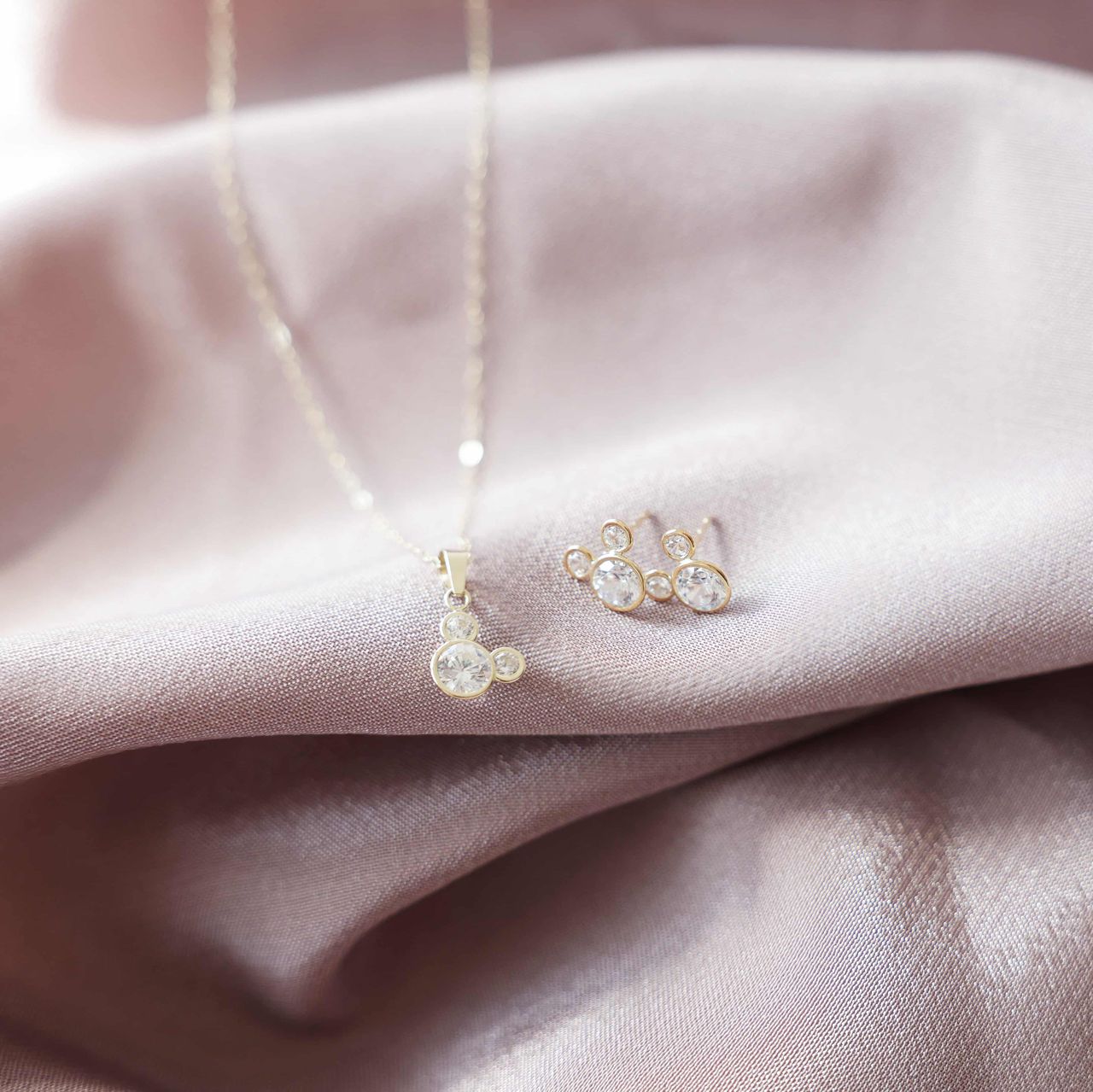 9Karaat Disney Mickey ketting kristal