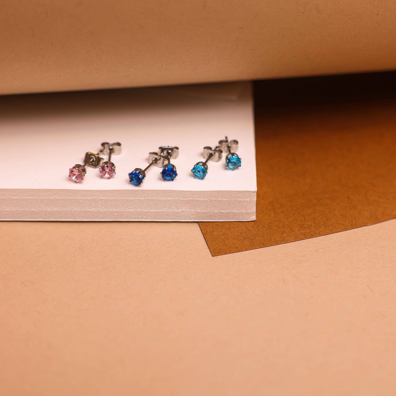 Stainless steel oorbellen geboortestenen