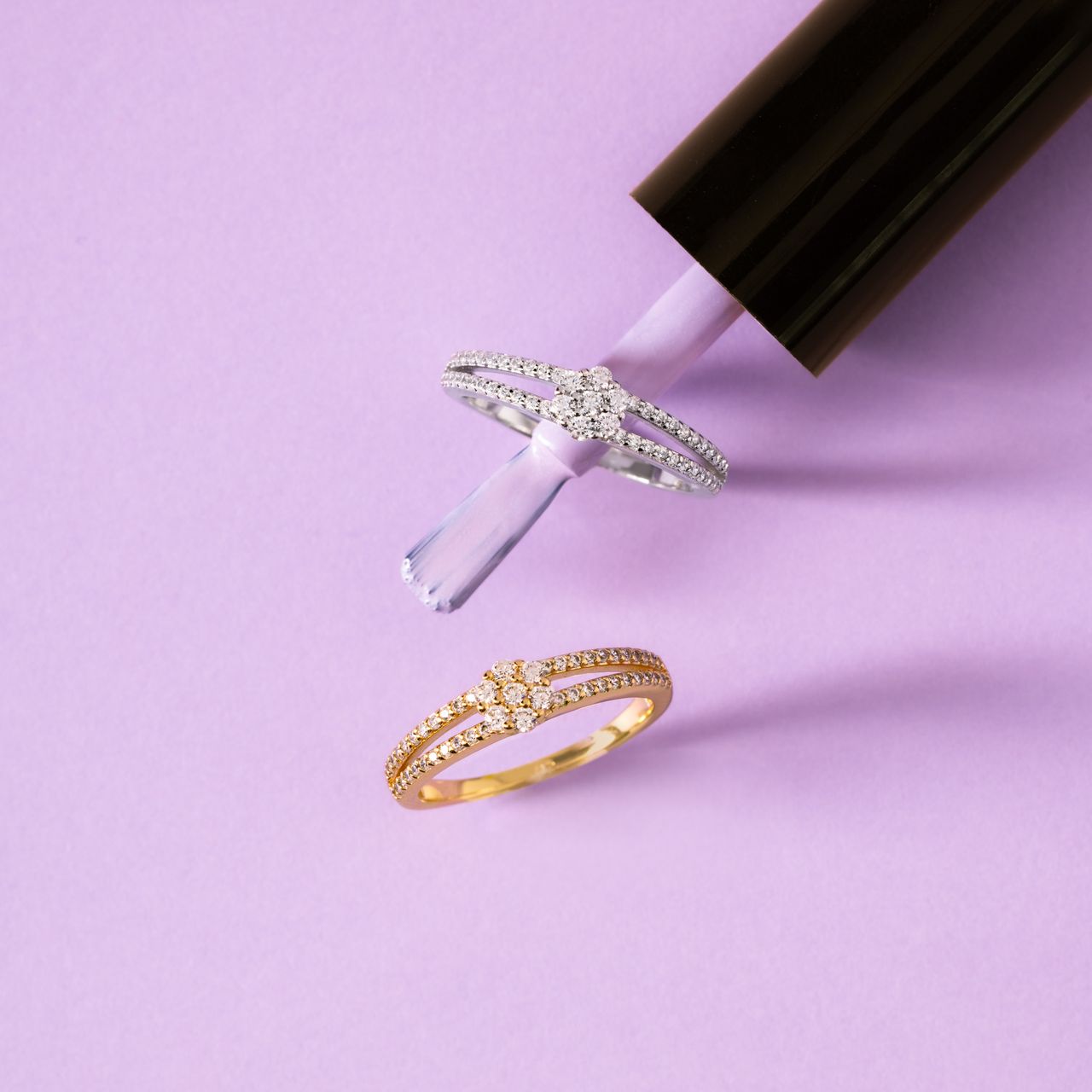 Zilveren ring bloem met zirkonia