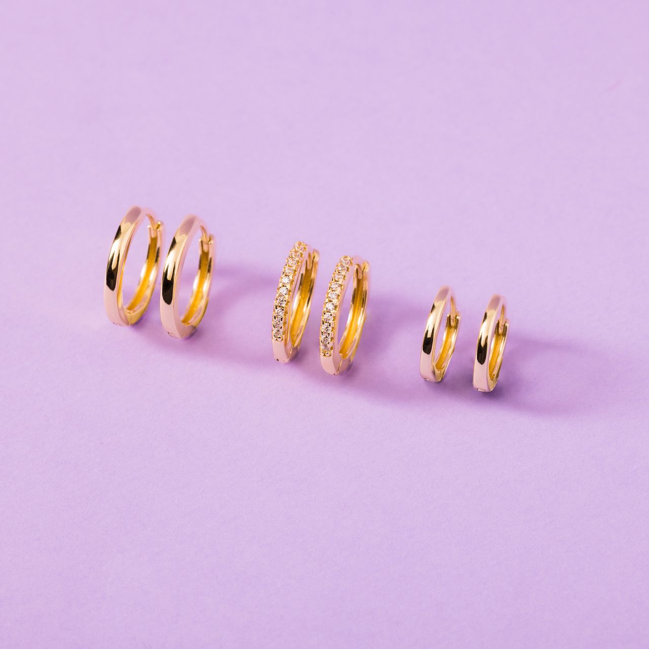 Silberne, goldbeschichtete Ohrringe mit Zirkonia, 15 mm, für Damen