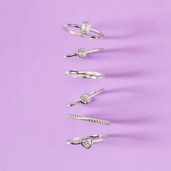 Zilveren ring met zirkonia
