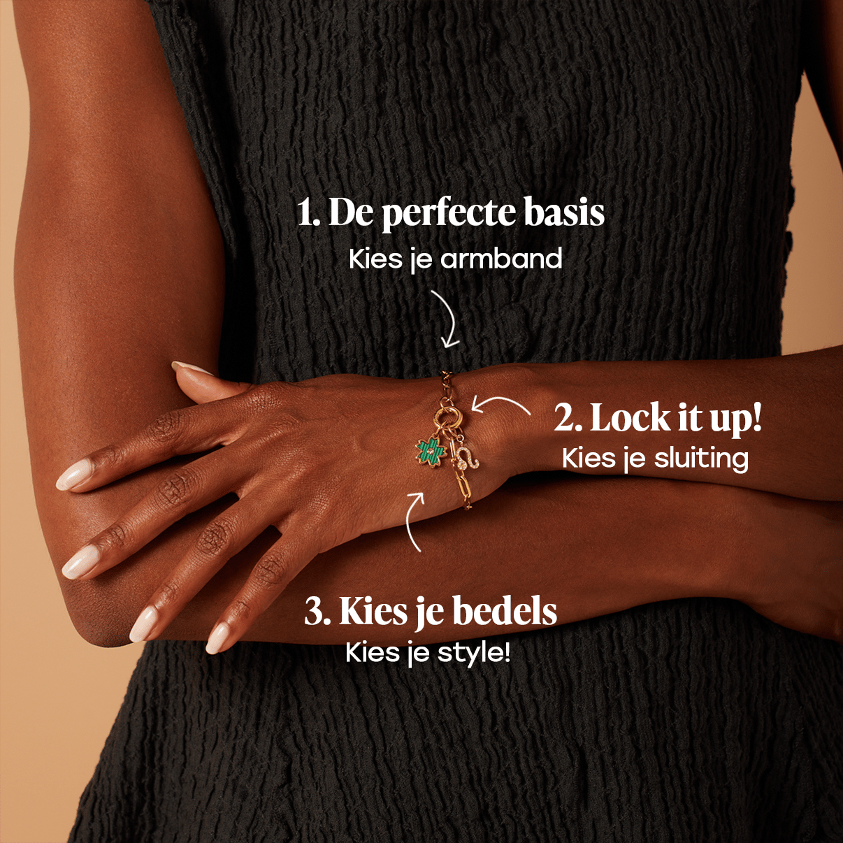 Stalen goldplated hanger voor dames