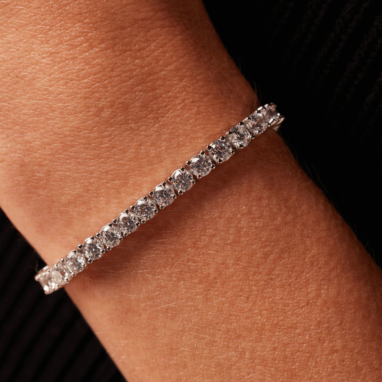 Armband, 925 Silber, mit Zirkonia
