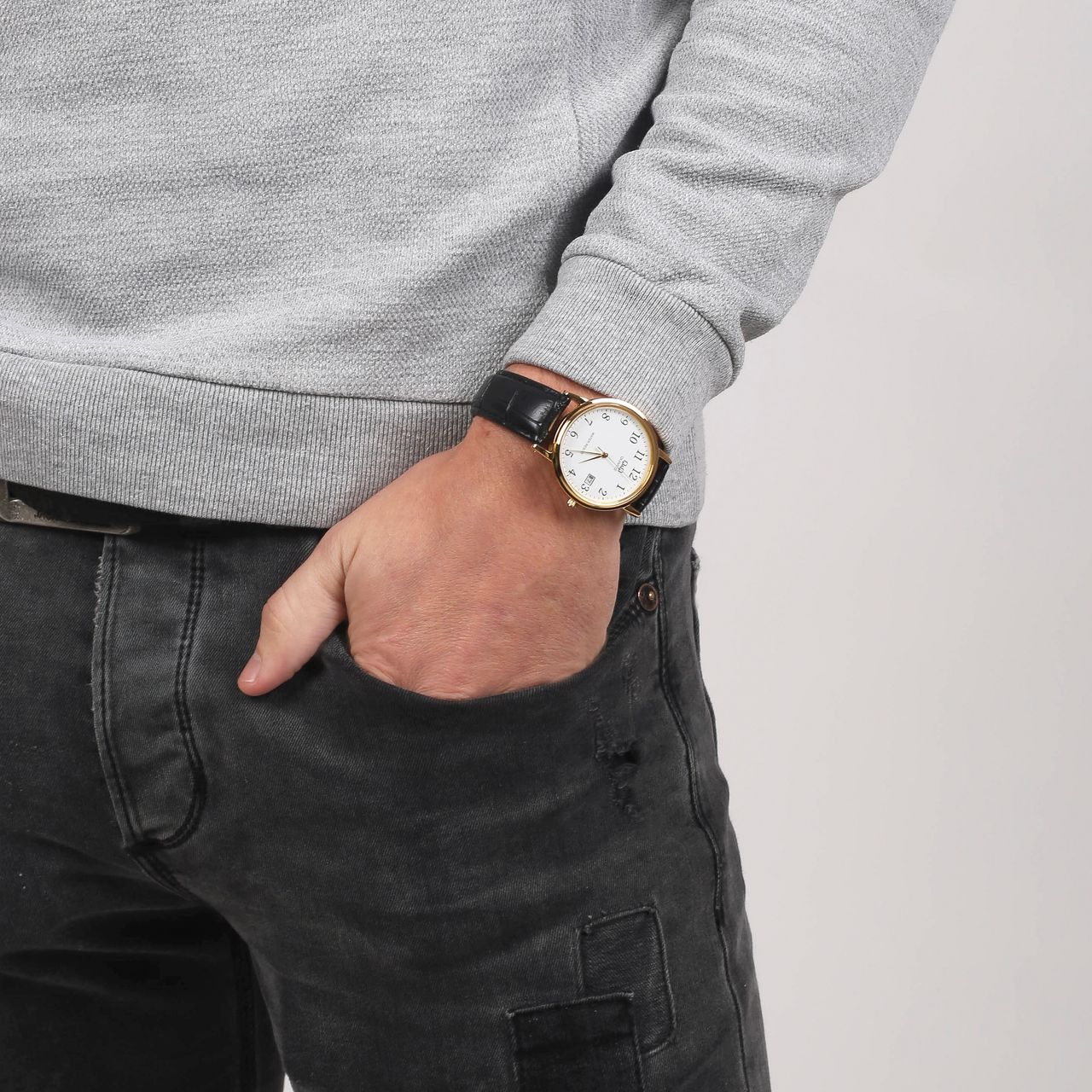 Q & Q Heren Horloge Zwart A31A-500PY