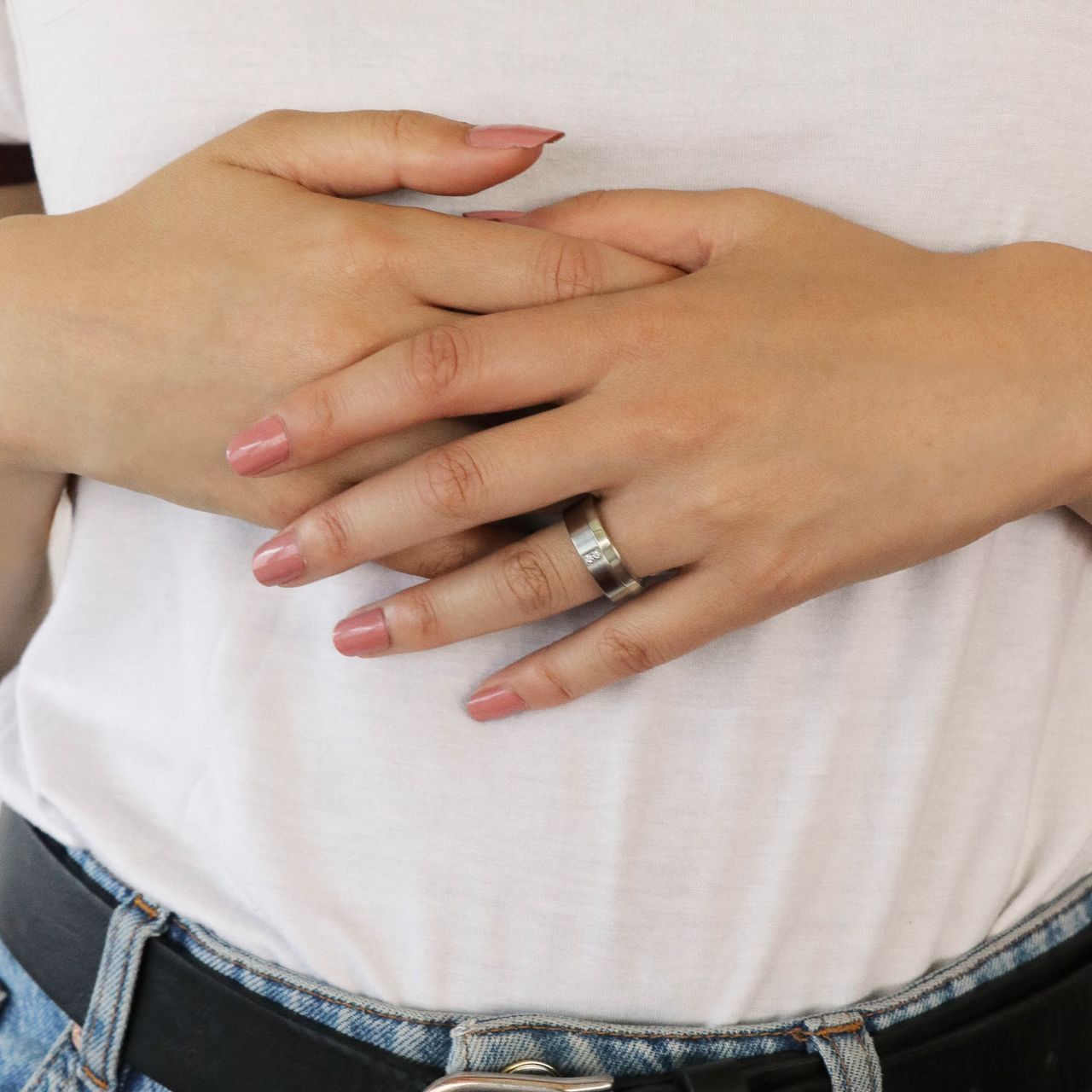 Gerecycled stainless steel vriendschapsring milan dames