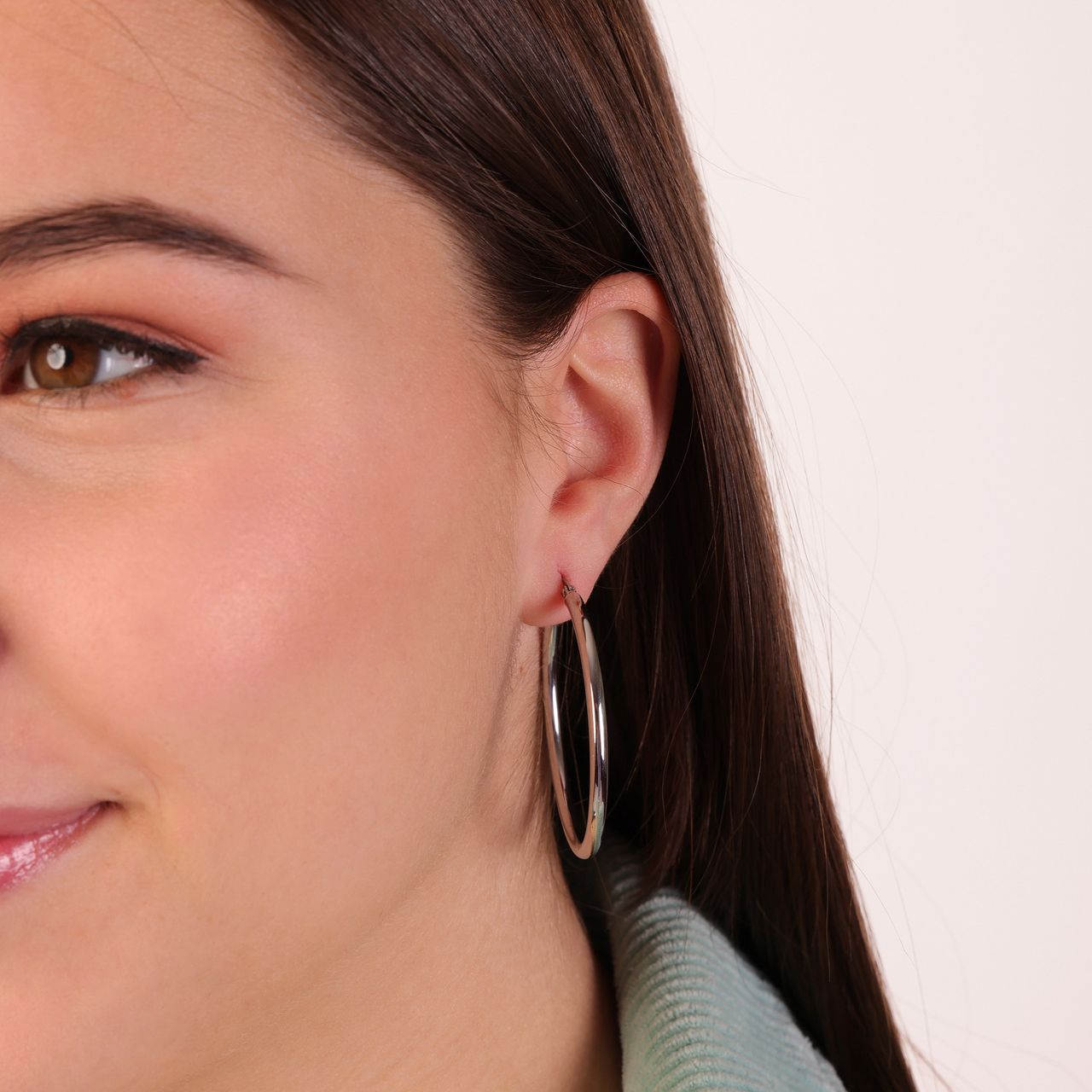 Gerecycled stainless steel oorbellen