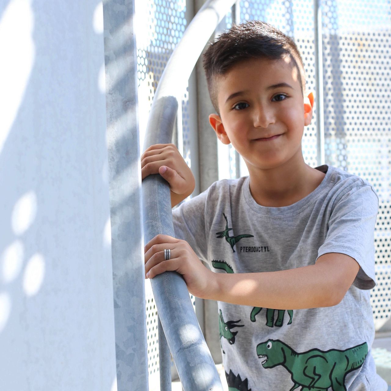 Gerecycled stainless steel ring stainless steel/zwart