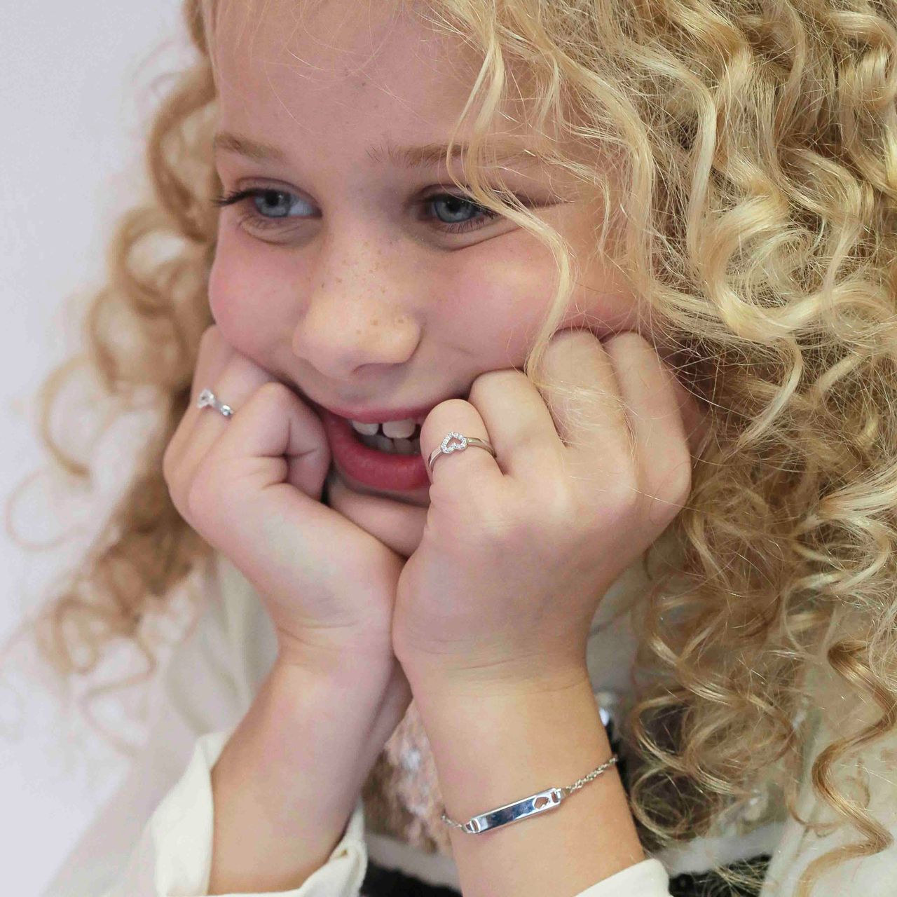 Zilveren kinderketting zirkonia