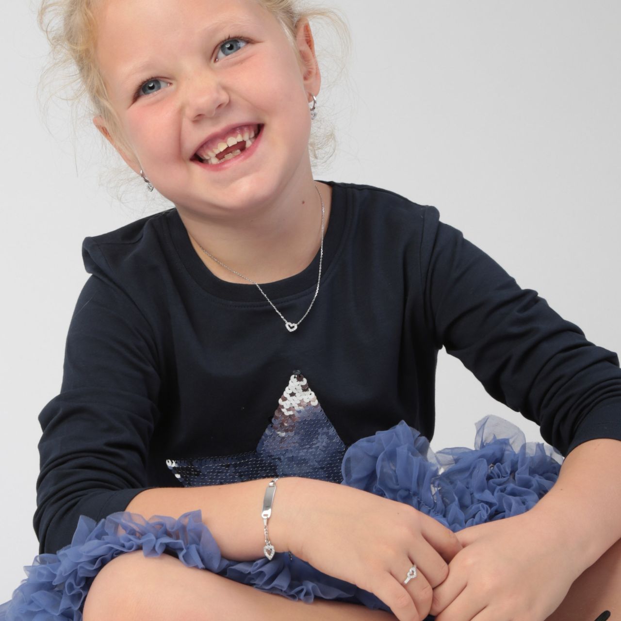 Kinderring aus 925 Silber mit Zirkonia