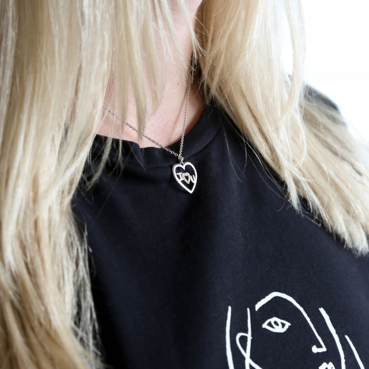 Zilveren ketting hart