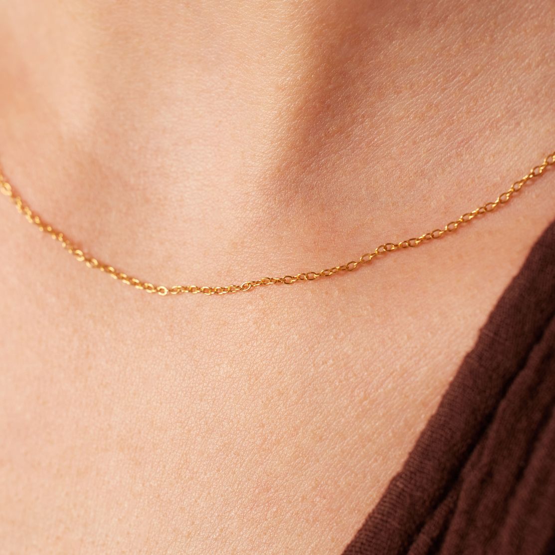 Zilveren goldplated ketting voor dames