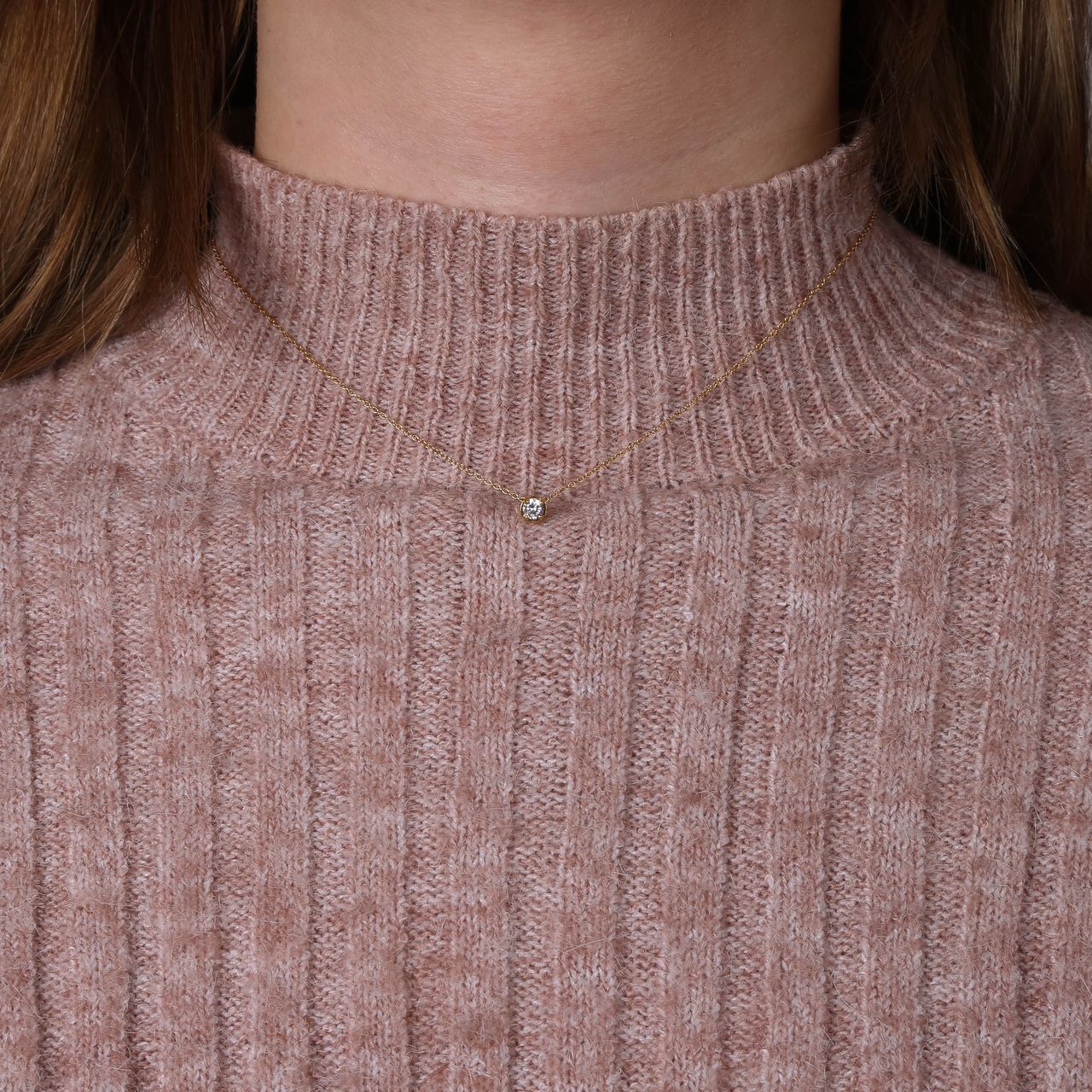 Zilveren goldplated hanger rond met zirkonia