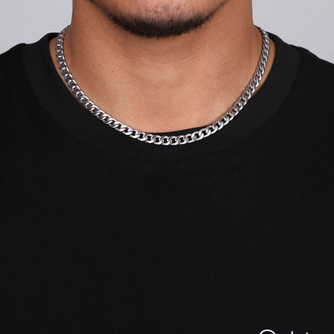 Stainless steel herenketting schakel
