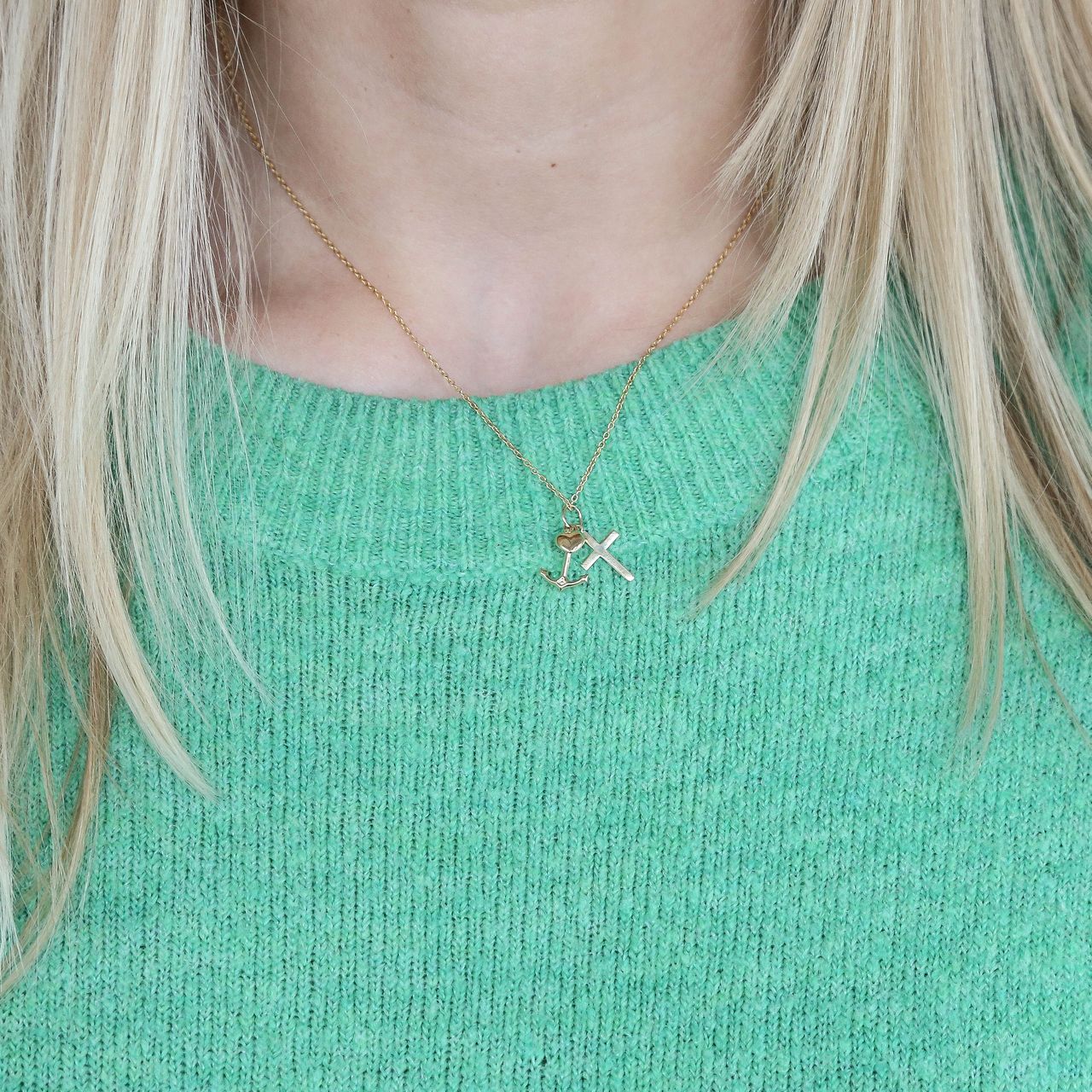 Anhänger, 585 Gelbgold, Glaube, Hoffnung, Liebe