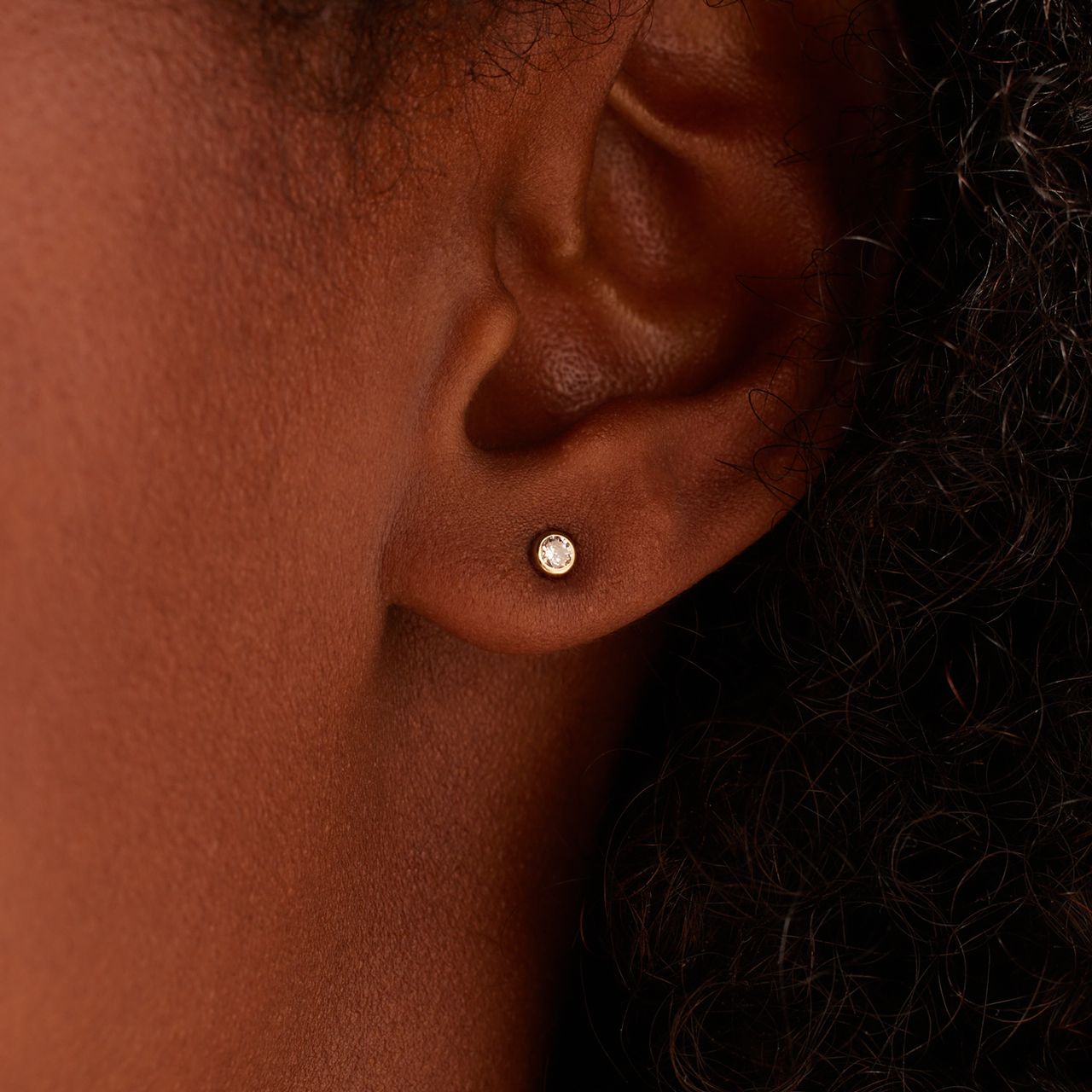 585 Gelbgold Ohrringe mit Zirkonia