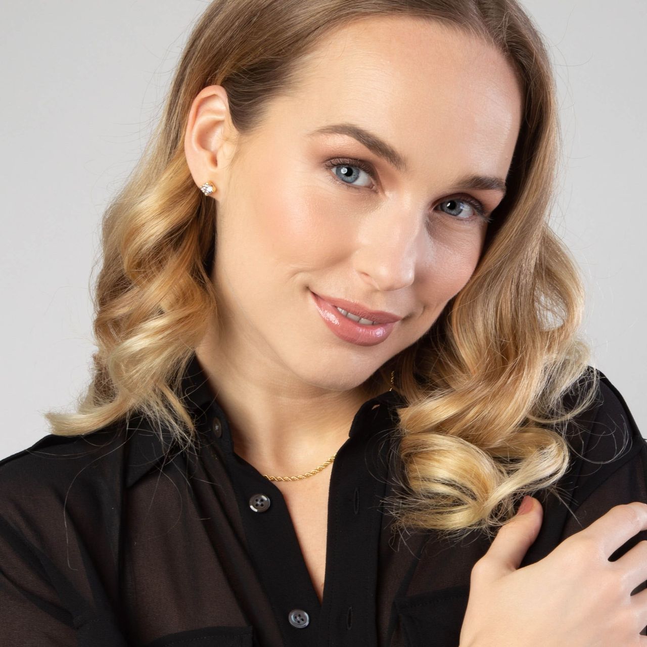 14 karaat geelgouden oorknoppen met zirkonia 6mm voor dames