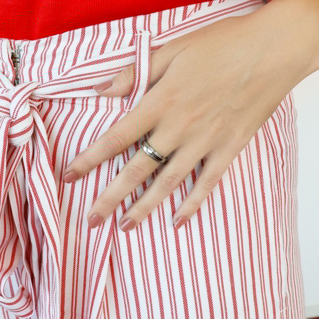 Gerecycled stainless steel dames ring