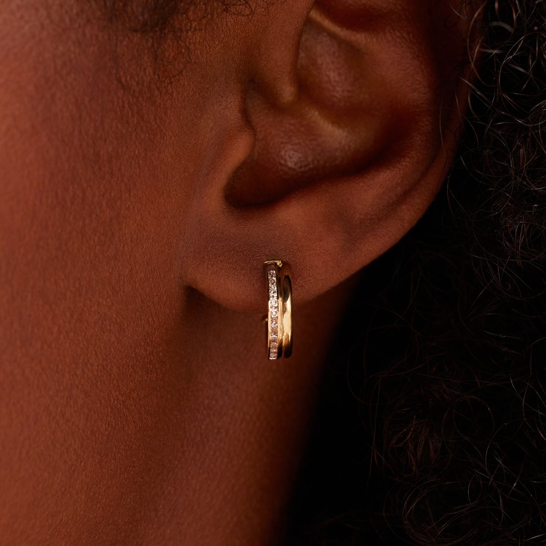 585 Gelbgold Ohrringe mit Zirkonia