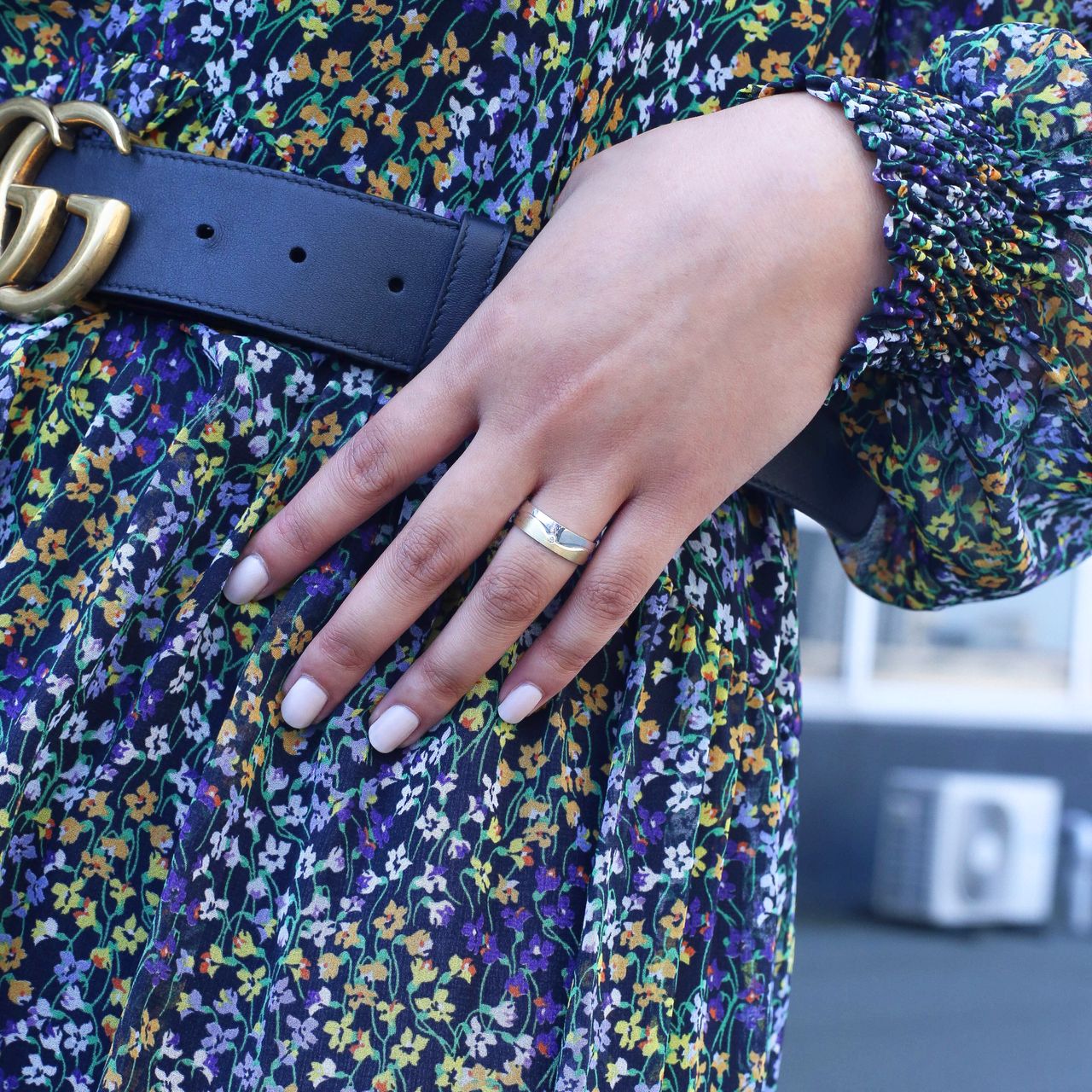 Zilveren goldplated liefdesring Lyon met zirkonia voor dames