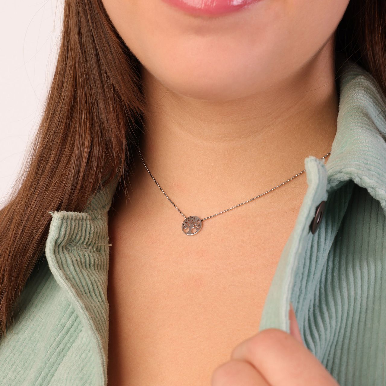 Gerecycleerd stainless steel ketting levensboom