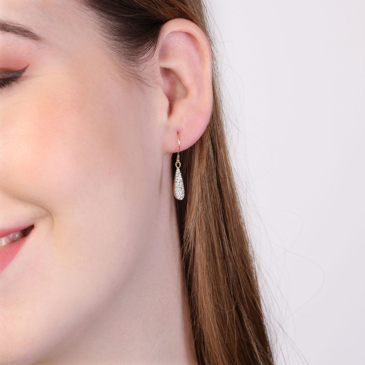 9 karaat oorhangers met kristal voor dames