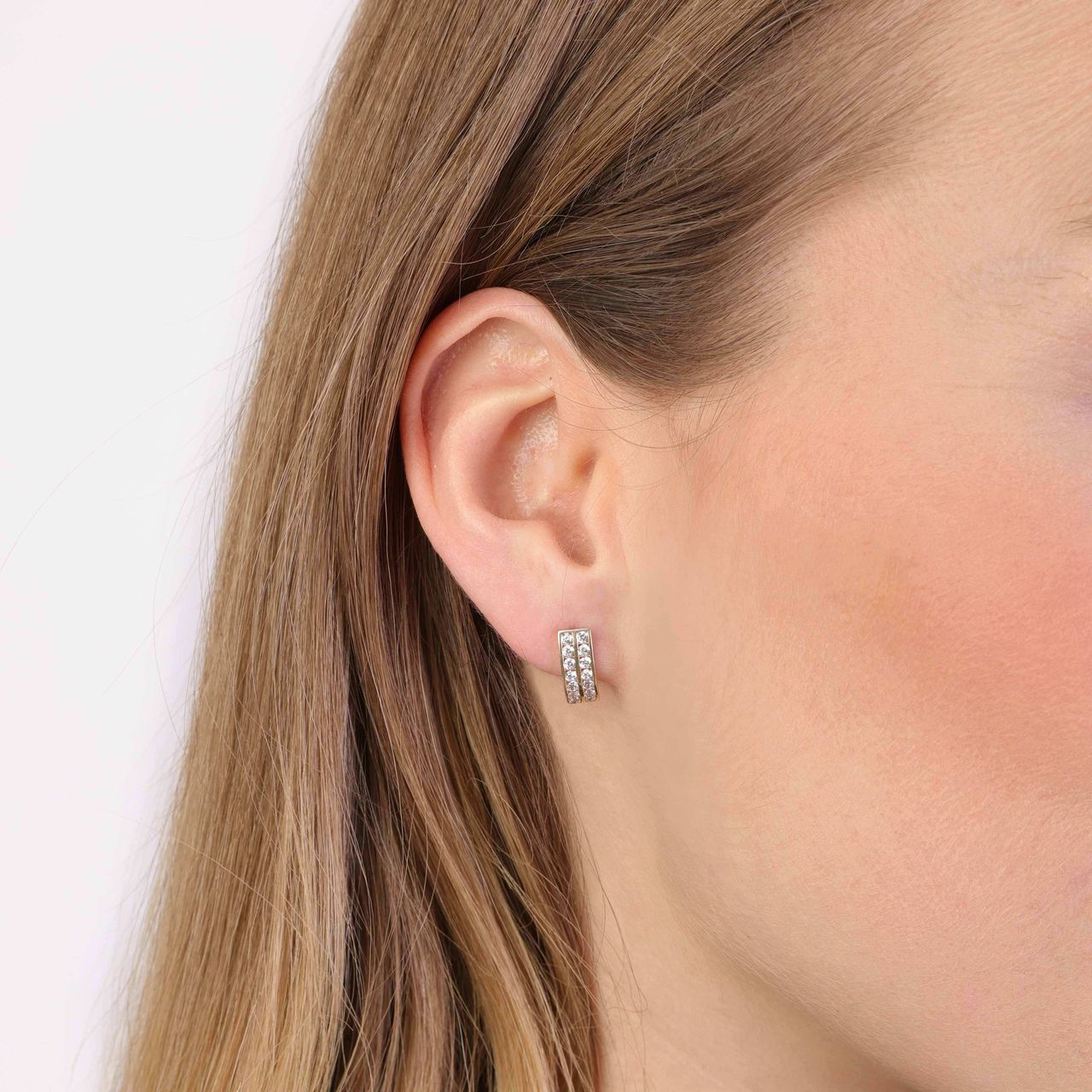 375 Gold Ohrringe mit Zirkonia